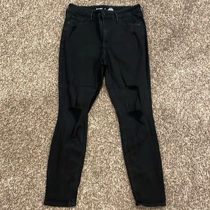 Old Navy High Rise Rockstar Super Skinny Jean Size 10 Black EUC
